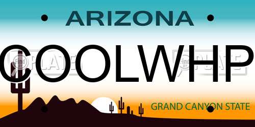 COOLWHP Arizona License Plate