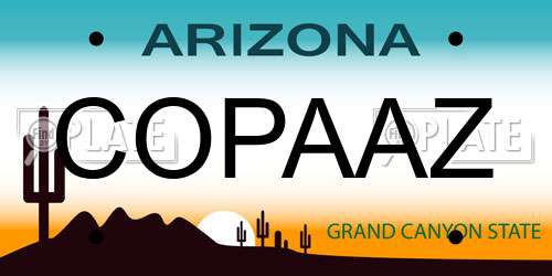 COPAAZ Arizona License Plate