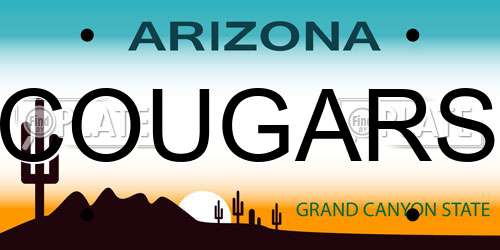 COUGARS Arizona License Plate