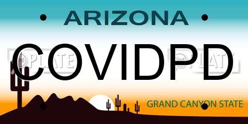 COVIDPD Arizona License Plate