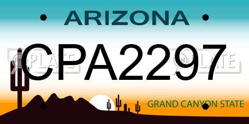 CPA2297 Arizona License Plate