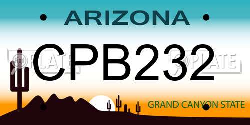 CPB232 Arizona License Plate