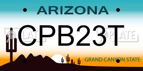 CPB23T Arizona License Plate