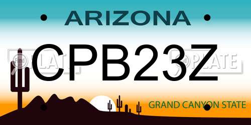 CPB23Z Arizona License Plate