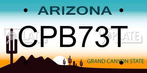 CPB73T Arizona License Plate
