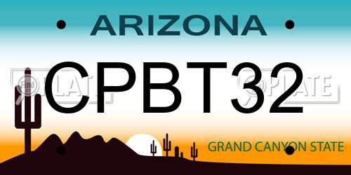 CPBT32 Arizona License Plate