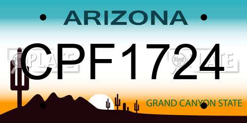 CPF1724 Arizona License Plate