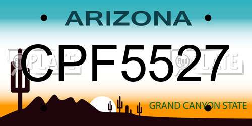 CPF5527 Arizona License Plate