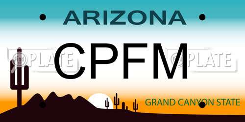 CPFM Arizona License Plate
