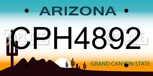 CPH4892 Arizona License Plate