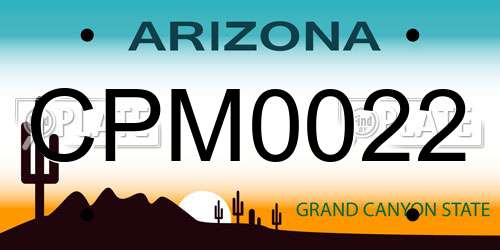 CPM0022 Arizona License Plate
