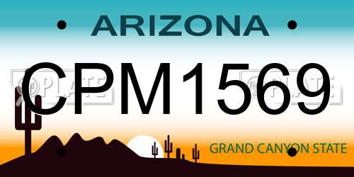 CPM1569 Arizona License Plate