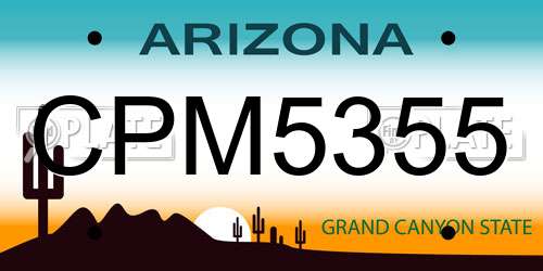 CPM5355 Arizona License Plate