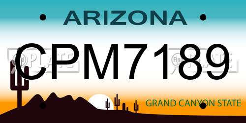 CPM7189 Arizona License Plate