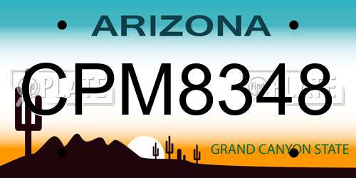 CPM8348 Arizona License Plate