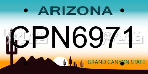 CPN6971 Arizona License Plate