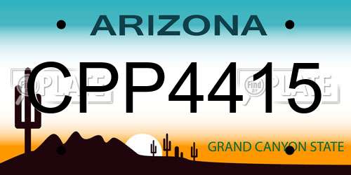CPP4415 Arizona License Plate