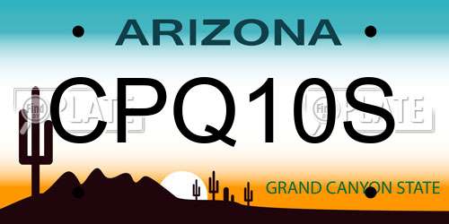 CPQ10S Arizona License Plate