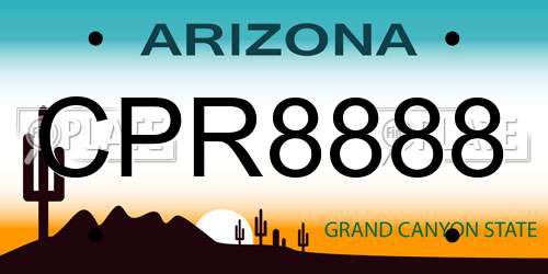 CPR8888 Arizona License Plate