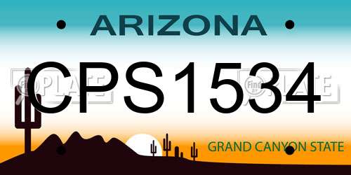 CPS1534 Arizona License Plate