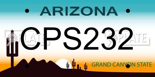 CPS232 Arizona License Plate