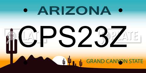 CPS23Z Arizona License Plate
