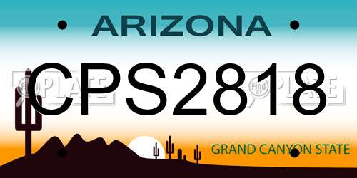 CPS2818 Arizona License Plate