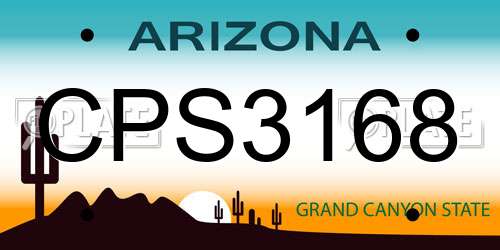 CPS3168 Arizona License Plate