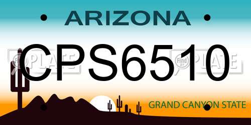 CPS6510 Arizona License Plate