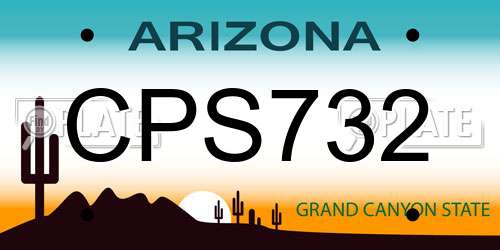 CPS732 Arizona License Plate