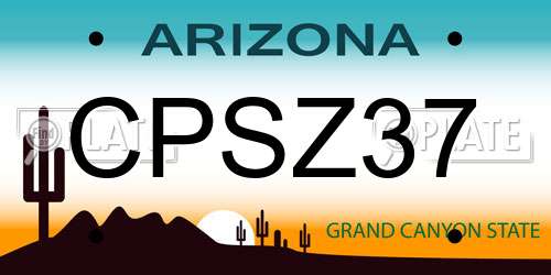 CPSZ37 Arizona License Plate
