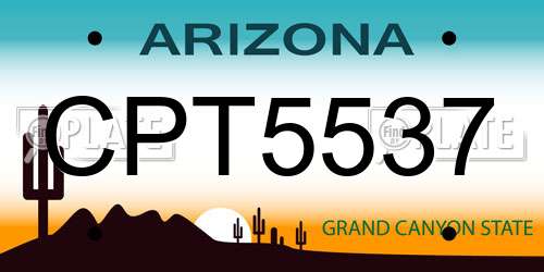 CPT5537 Arizona License Plate