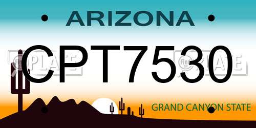 CPT7530 Arizona License Plate