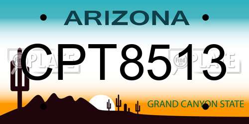 CPT8513 Arizona License Plate