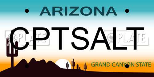 CPTSALT Arizona License Plate