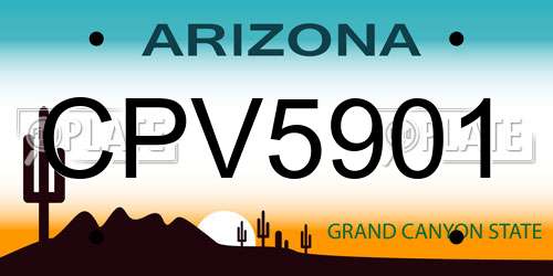 CPV5901 Arizona License Plate