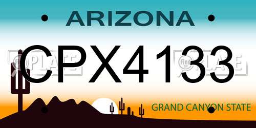 CPX4133 Arizona License Plate