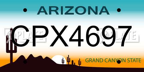 CPX4697 Arizona License Plate