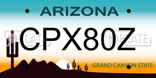 CPX80Z Arizona License Plate