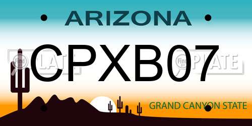CPXB07 Arizona License Plate