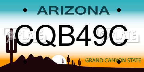 CQB49C Arizona License Plate