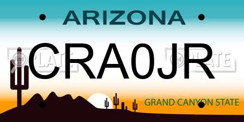 CRA0JR Arizona License Plate