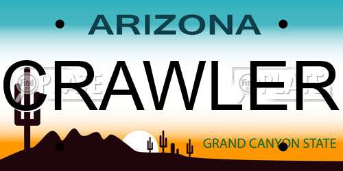 CRAWLER Arizona License Plate