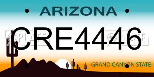 CRE4446 Arizona License Plate