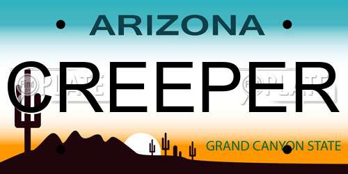 CREEPER Arizona License Plate