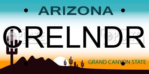 CRELNDR Arizona License Plate