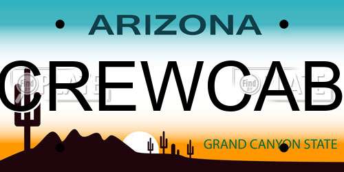 CREWCAB Arizona License Plate