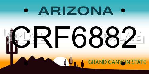 CRF6882 Arizona License Plate