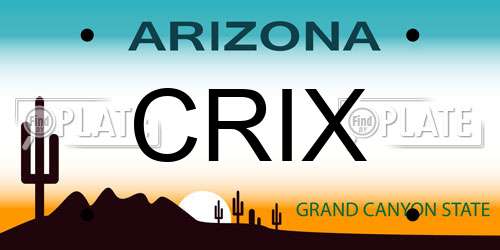 CRIX Arizona License Plate