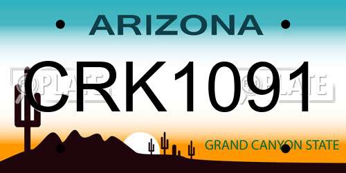 CRK1091 Arizona License Plate